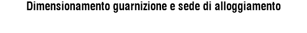 Dimensionamento guarnizione e sede di alloggiamento